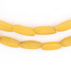 Yellow Venetian Glass Watermelon Oval Beads