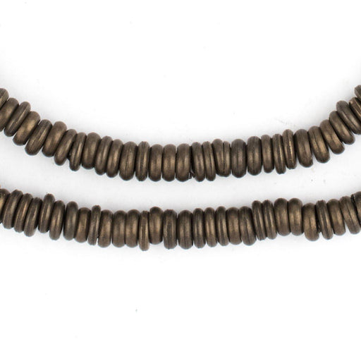 Smooth Antiqued Brass Heishi Beads (5mm) - LOOSE - The Bead Chest