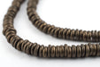 Smooth Antiqued Brass Heishi Beads (5mm) - LOOSE - The Bead Chest