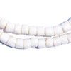 White Sandcast Cylinder Beads