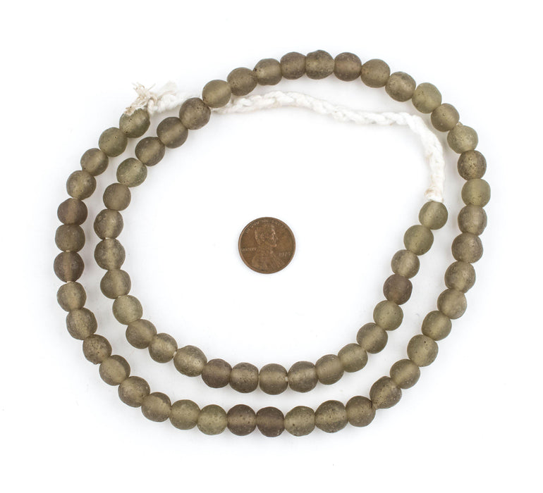 Groundhog Grey Ancient Style Java Glass Beads (9mm) — The Bead Chest