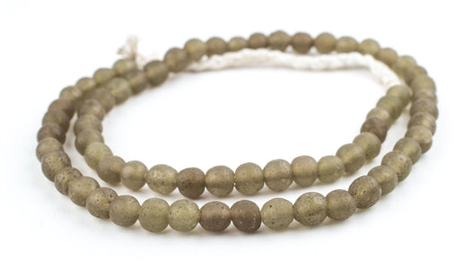 Groundhog Grey Ancient Style Java Glass Beads (9mm) — The Bead Chest
