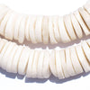 White Coconut Bone Heishi Beads (20mm)