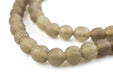 Groundhog Grey Ancient Style Java Glass Beads (9mm) — The Bead Chest