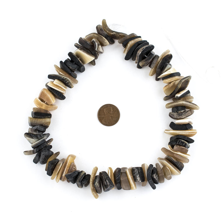 Sliced Natural Horn Beads - The Bead Chest