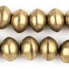 Artisanal Ethiopian Hollow Brass Bicone Beads (12x16mm)