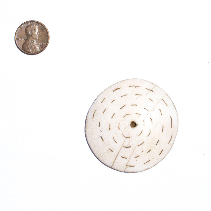 Shield Design Naga Shell Pendant - The Bead Chest