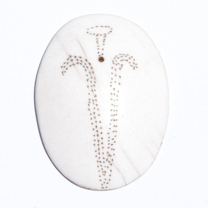 Flower Design Naga Shell Pendant - The Bead Chest