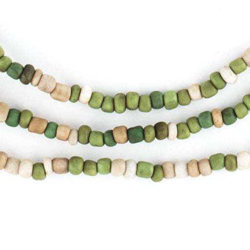 Green Medley Java Glass Seed Beads (44" Strand) - The Bead Chest
