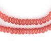 Blush Red Java Glass Donut Beads (6mm)
