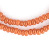 Orange Java Glass Donut Beads (6mm)
