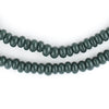 Dark Green Java Glass Donut Beads (6mm)