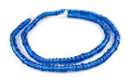 Translucent Blue Java Glass Donut Beads (6mm) - The Bead Chest