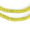 Lime Green Java Glass Donut Beads (6mm)