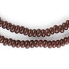 Brown Java Glass Donut Beads (6mm)