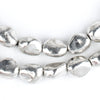 White Metal Nugget Beads