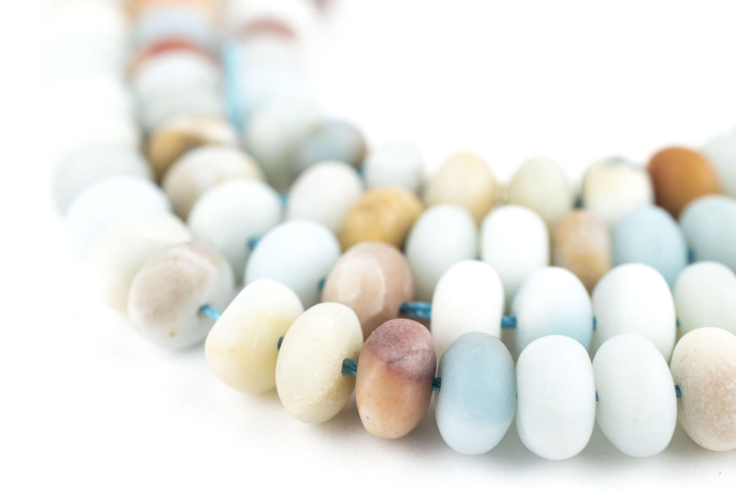 Rondelle Amazonite Stone Beads (8mm) - The Bead Chest