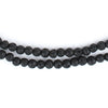 Black Volcanic Lava Beads (4mm)
