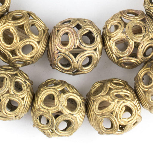 Brass Filigree Globe Beads (22mm) - The Bead Chest