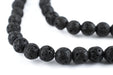 Black Volcanic Lava Beads (6mm) - The Bead Chest