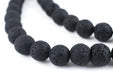 Black Volcanic Lava Beads (10mm) - The Bead Chest