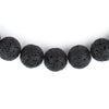 Black Volcanic Lava Beads (12mm)