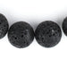 Black Volcanic Lava Beads (24mm) - The Bead Chest