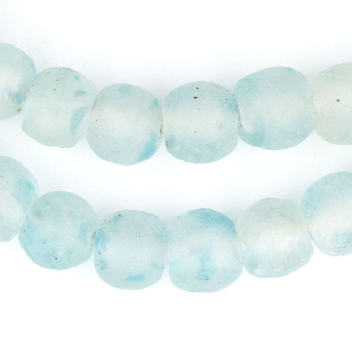 Speckled Blue Recycled Glass Beads (14mm) - The Bead Chest