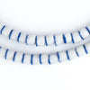 Blue-White Stripe Sandcast Beads