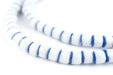 Blue-White Stripe Sandcast - The Bead Chest