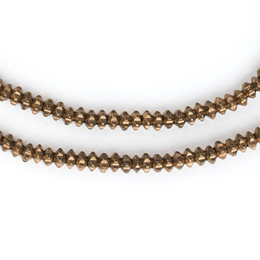 Antiqued Brass Flower Heishi Beads (4mm)