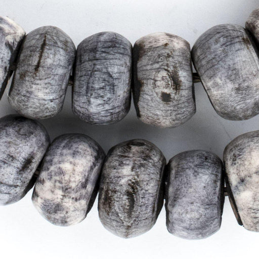 Dark Grey Kenya Bone Beads (Large) - The Bead Chest
