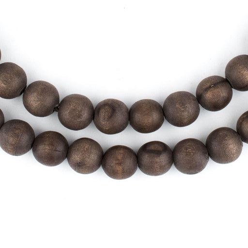 Vintage-Style Round Olive Wood Beads from Bethlehem (8mm) - The Bead Chest