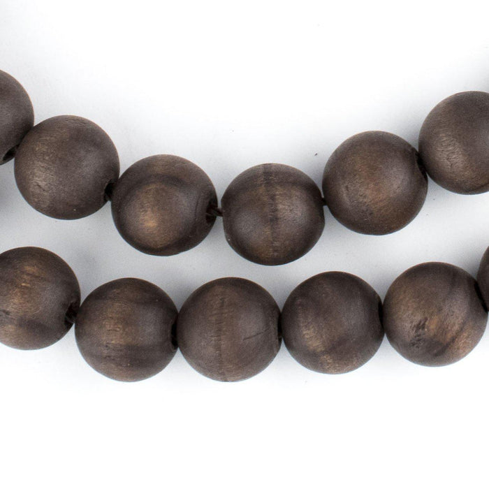 Vintage-Style Round Olive Wood Beads from Bethlehem (12mm) - The Bead Chest