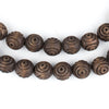 Carved Vintage-Style Round Olive Wood Beads from Bethlehem (10mm)