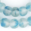 Speckled Blue Recycled Glass Beads (18mm)