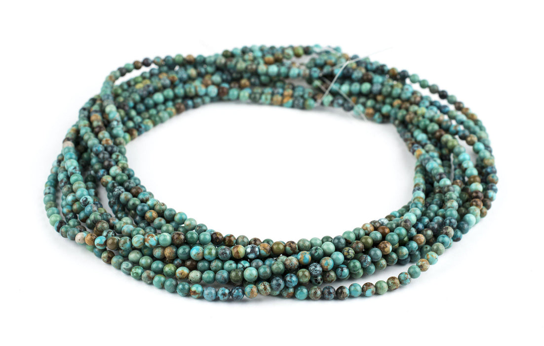 Round Turquoise Beads (4mm) - The Bead Chest