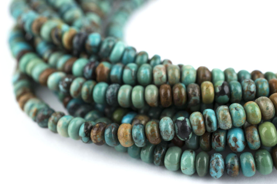 Rondelle Turquoise Beads (4mm) - The Bead Chest