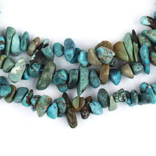 Earthy Turquoise Chip Beads (34" Strand)
