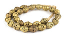 Striped Oval Brass Filigree Beads (24x18mm) - The Bead Chest