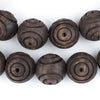 Carved Vintage-Style Round Olive Wood Beads from Bethlehem (16mm)