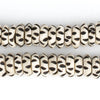 White Carved Disk Bone Mala Beads (13mm)