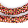 Autumn Medley Chevron Style Aja Krobo Beads (15mm)
