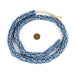 African Blue Chevron-Style Aja Krobo Beads (14mm) - The Bead Chest