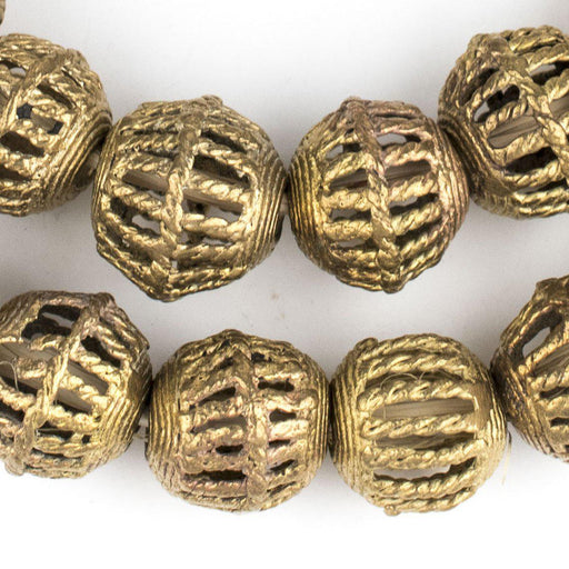 Caged Basket Brass Filigree Beads (17x19mm) - The Bead Chest