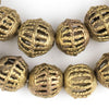Caged Basket Brass Filigree Beads (17x19mm)