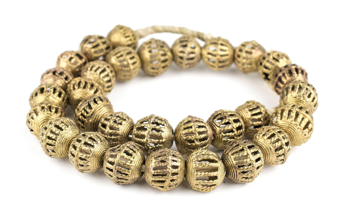 Caged Basket Brass Filigree Beads (17x19mm) - The Bead Chest
