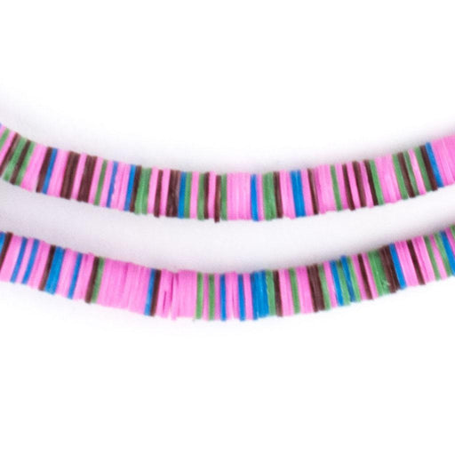Pink Medley Vinyl Phono Record Beads (6mm) - The Bead Chest