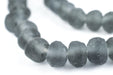 Charcoal Grey Rondelle Java Recycled Glass Beads (11mm) - The Bead Chest