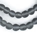 Charcoal Grey Round Java Recycled Glass Beads (11mm) - The Bead Chest